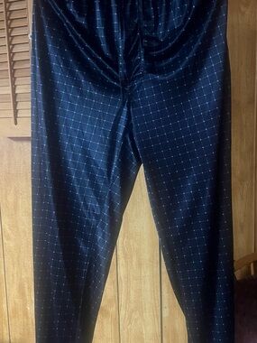 JOE BOXER Blue Satin Windowpane Leggings